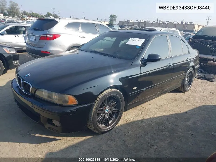 2003 BMW M5 VIN: WBSDE93433CF93440 Lot: 40623639