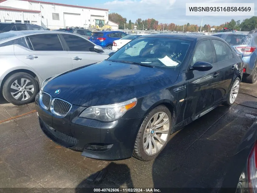 2006 BMW M5 VIN: WBSNB93516B584569 Lot: 40762606