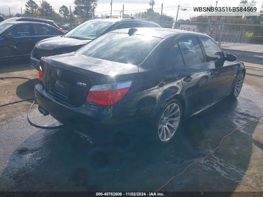 2006 BMW M5 VIN: WBSNB93516B584569 Lot: 40762606