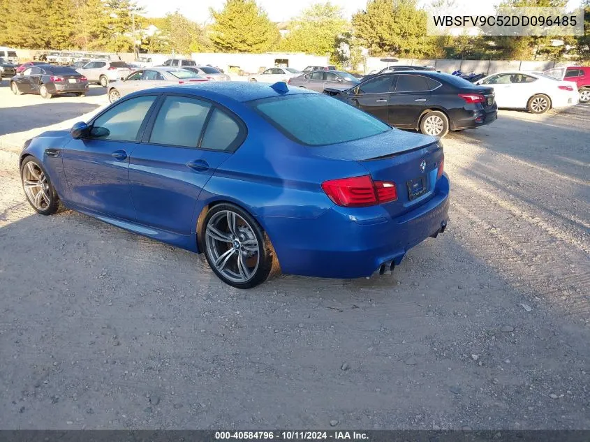 2013 BMW M5 VIN: WBSFV9C52DD096485 Lot: 40584796