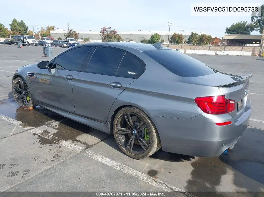 2013 BMW M5 VIN: WBSFV9C51DD095733 Lot: 40767971