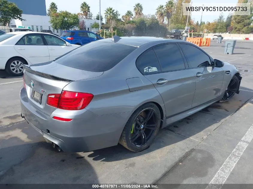 2013 BMW M5 VIN: WBSFV9C51DD095733 Lot: 40767971