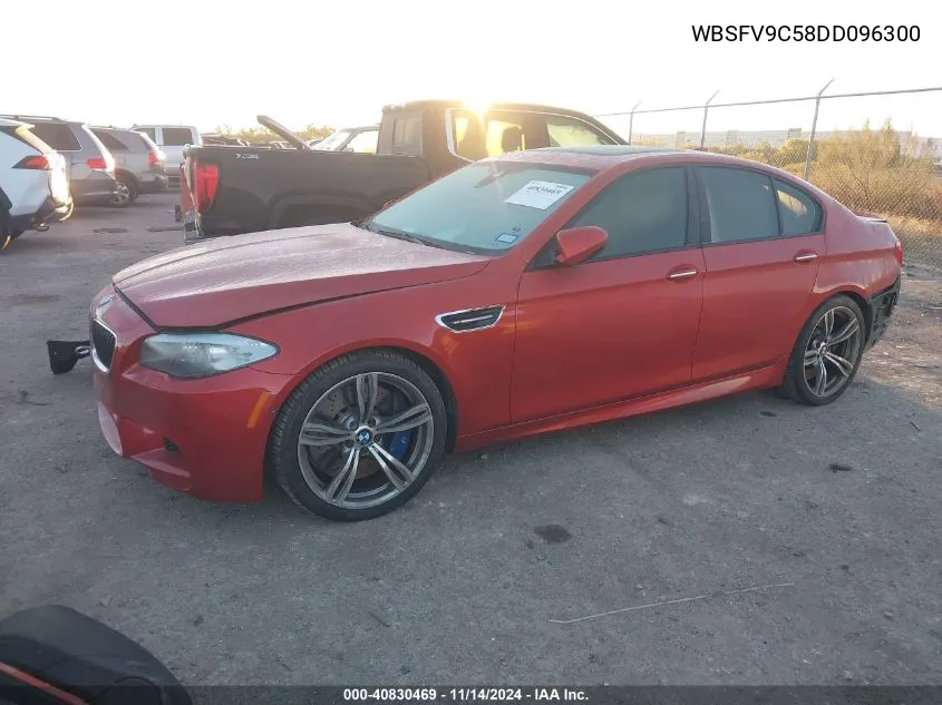 2013 BMW M5 VIN: WBSFV9C58DD096300 Lot: 40830469