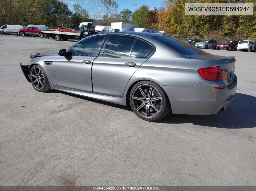 2015 BMW M5 VIN: WBSFV9C51FD594244 Lot: 40542965