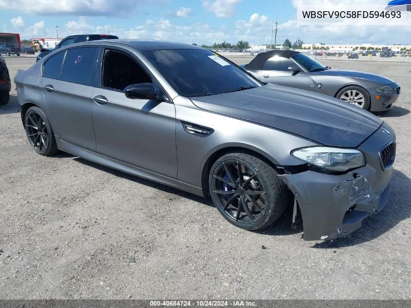 2015 BMW M5 VIN: WBSFV9C58FD594693 Lot: 40684724