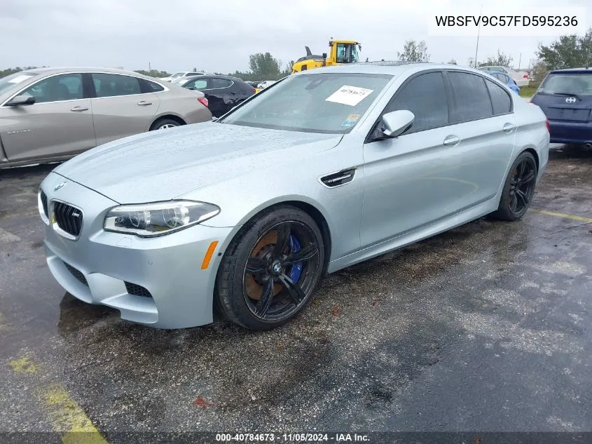 2015 BMW M5 VIN: WBSFV9C57FD595236 Lot: 40784673