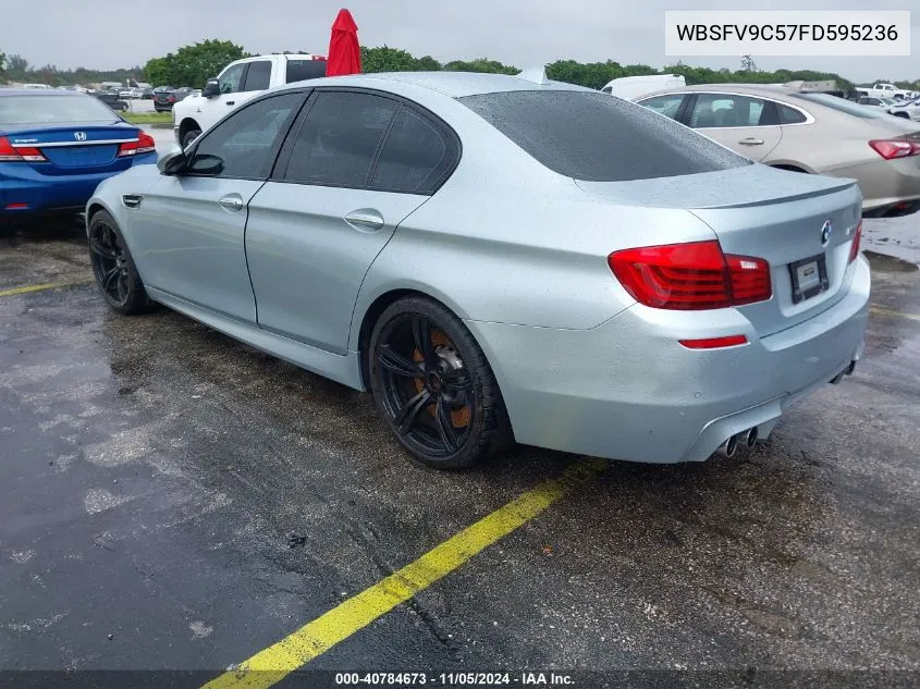 2015 BMW M5 VIN: WBSFV9C57FD595236 Lot: 40784673