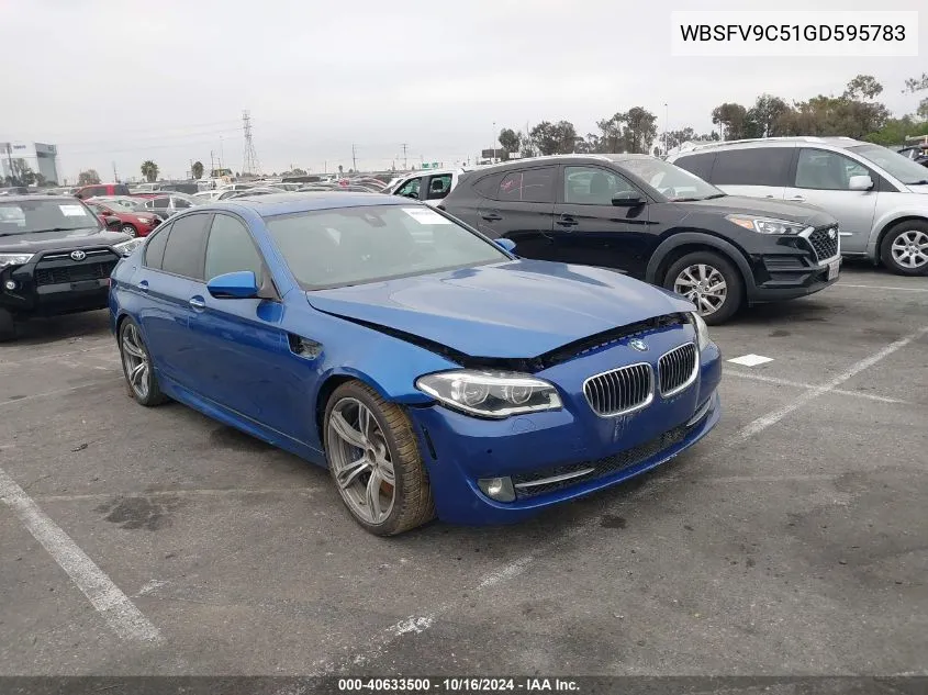 2016 BMW M5 VIN: WBSFV9C51GD595783 Lot: 40633500