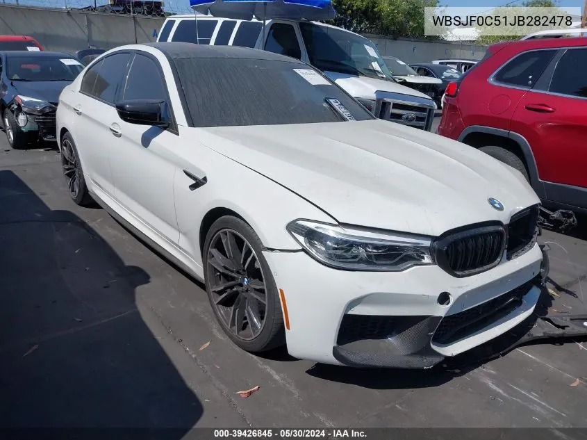 2018 BMW M5 VIN: WBSJF0C51JB282478 Lot: 39426845