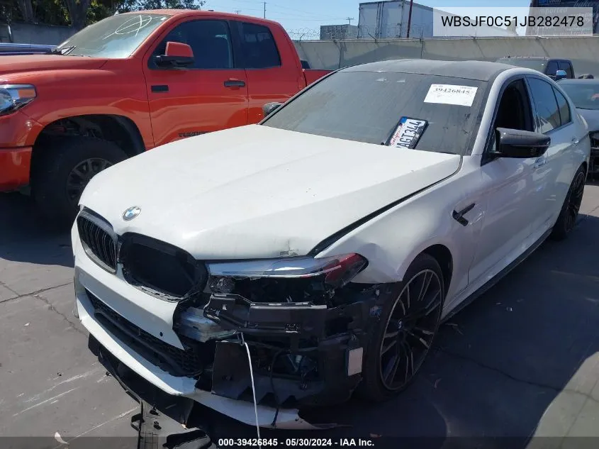 2018 BMW M5 VIN: WBSJF0C51JB282478 Lot: 39426845