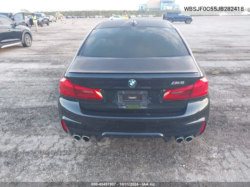 2018 BMW M5 VIN: WBSJF0C55JB282418 Lot: 40497907