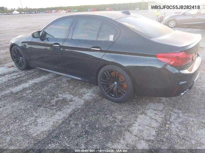 2018 BMW M5 VIN: WBSJF0C55JB282418 Lot: 40497907