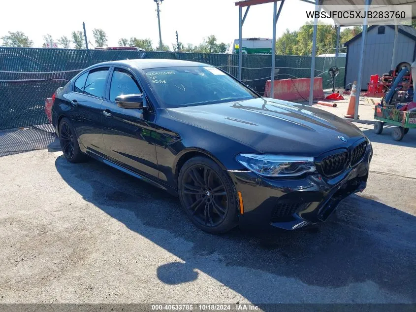 2018 BMW M5 VIN: WBSJF0C5XJB283760 Lot: 40633785