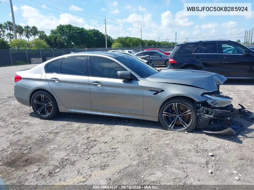 2019 BMW M5 VIN: WBSJF0C50KB285924 Lot: 39683337