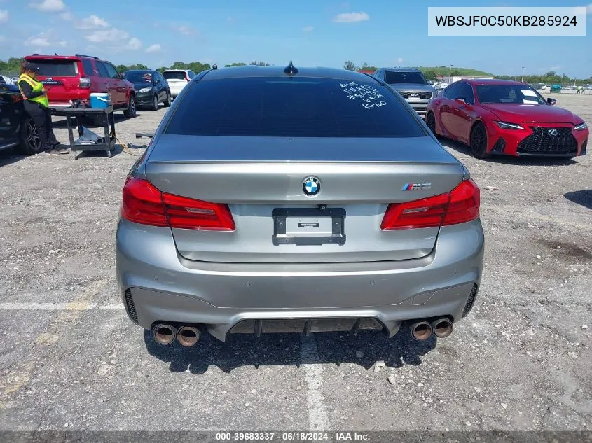 2019 BMW M5 VIN: WBSJF0C50KB285924 Lot: 39683337