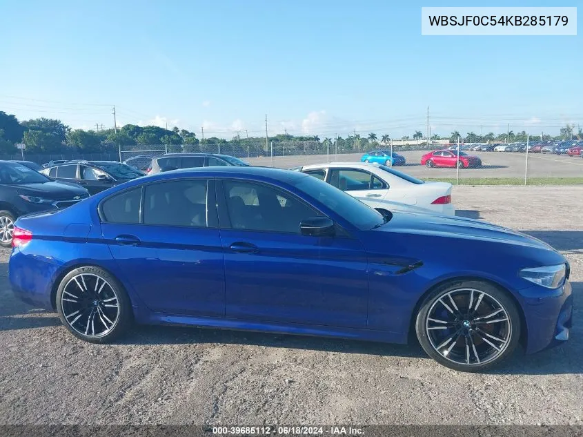 2019 BMW M5 Competition VIN: WBSJF0C54KB285179 Lot: 39685112