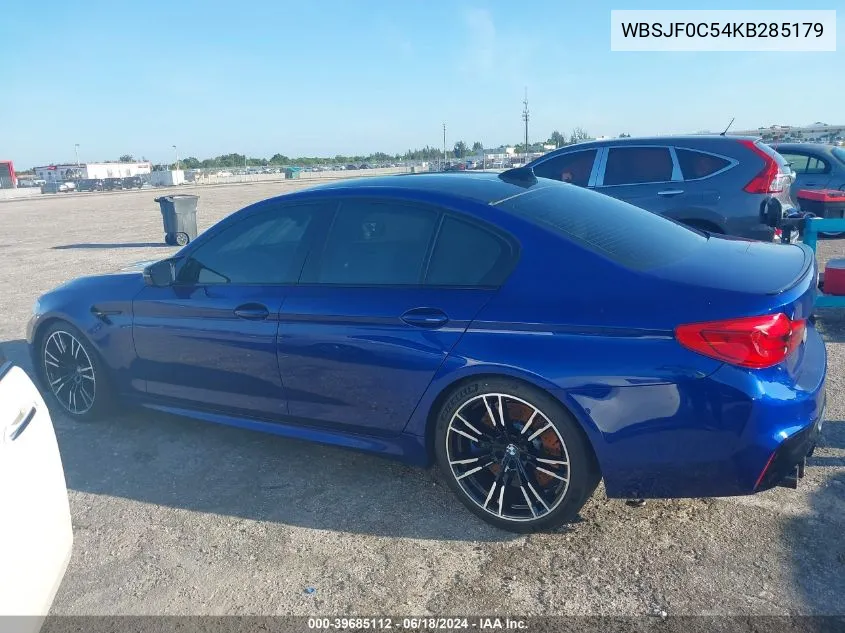 2019 BMW M5 Competition VIN: WBSJF0C54KB285179 Lot: 39685112