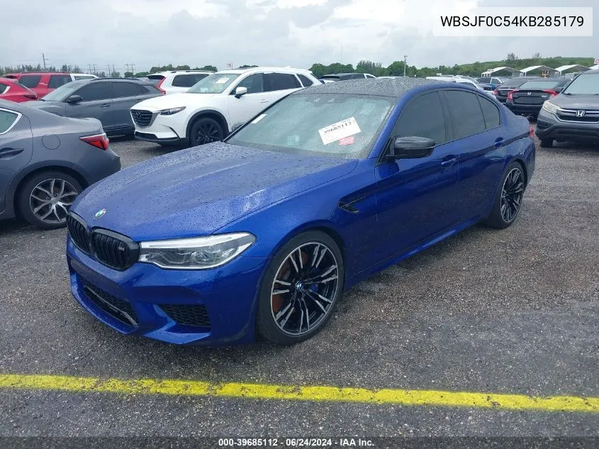 2019 BMW M5 Competition VIN: WBSJF0C54KB285179 Lot: 39685112