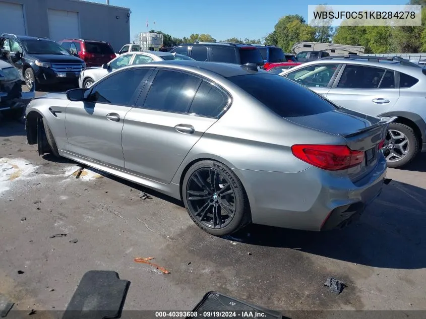 WBSJF0C51KB284278 2019 BMW M5 Competition