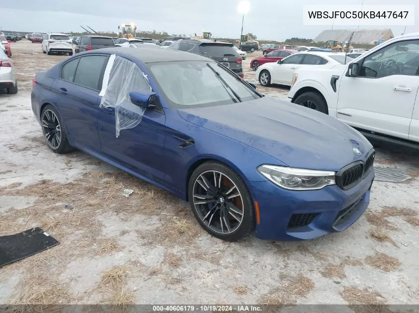 2019 BMW M5 VIN: WBSJF0C50KB447647 Lot: 40606179