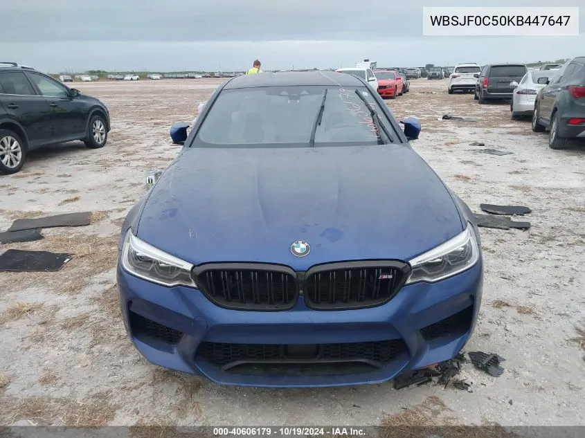 2019 BMW M5 VIN: WBSJF0C50KB447647 Lot: 40606179