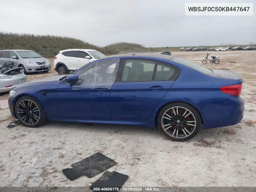 2019 BMW M5 VIN: WBSJF0C50KB447647 Lot: 40606179