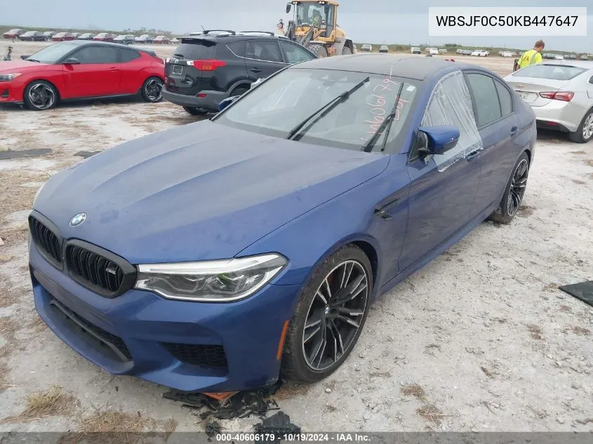 2019 BMW M5 VIN: WBSJF0C50KB447647 Lot: 40606179