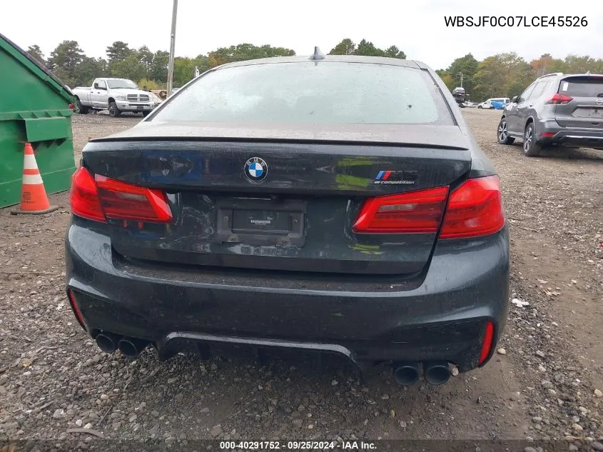 2020 BMW M5 Competition VIN: WBSJF0C07LCE45526 Lot: 40291752