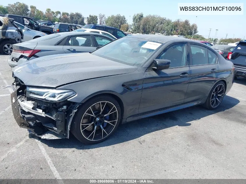 2021 BMW M5 VIN: WBS83CH01MCF10096 Lot: 39869806