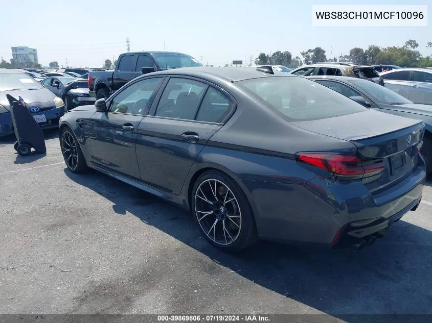 2021 BMW M5 VIN: WBS83CH01MCF10096 Lot: 39869806