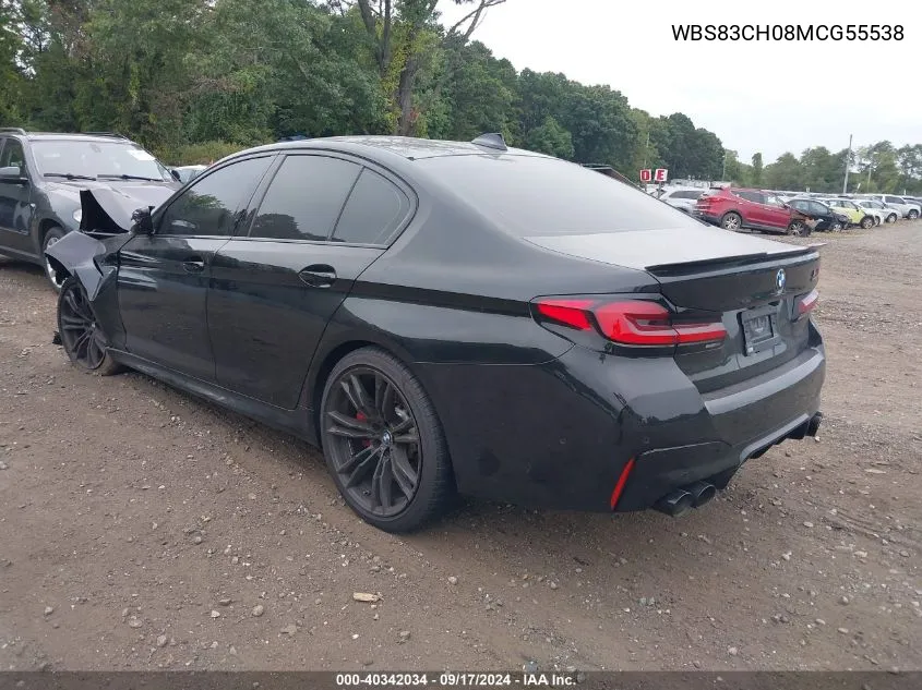 2021 BMW M5 VIN: WBS83CH08MCG55538 Lot: 40342034