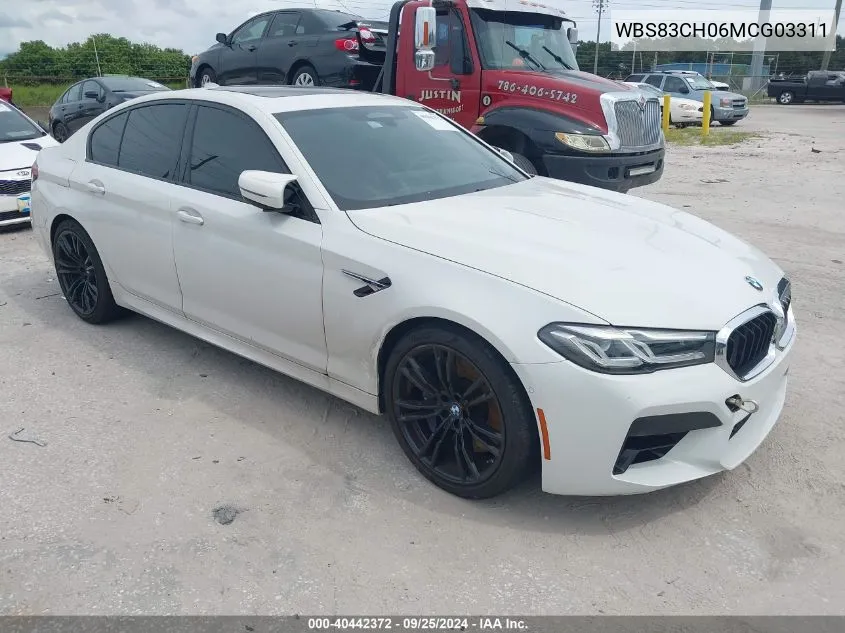 2021 BMW M5 VIN: WBS83CH06MCG03311 Lot: 40442372