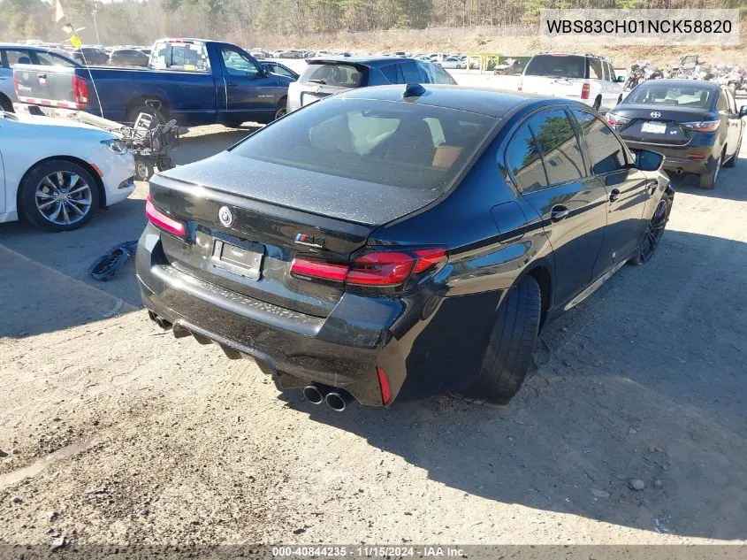 2022 BMW M5 VIN: WBS83CH01NCK58820 Lot: 40844235