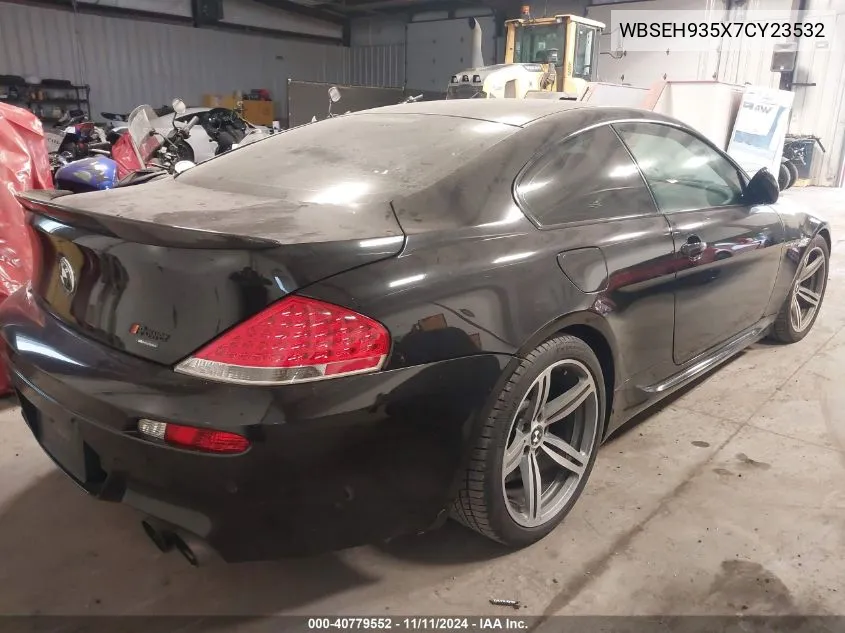 2007 BMW M6 VIN: WBSEH935X7CY23532 Lot: 40779552