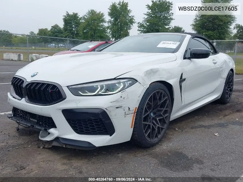 2020 BMW M8 VIN: WBSDZ0C00LCE17605 Lot: 40264760