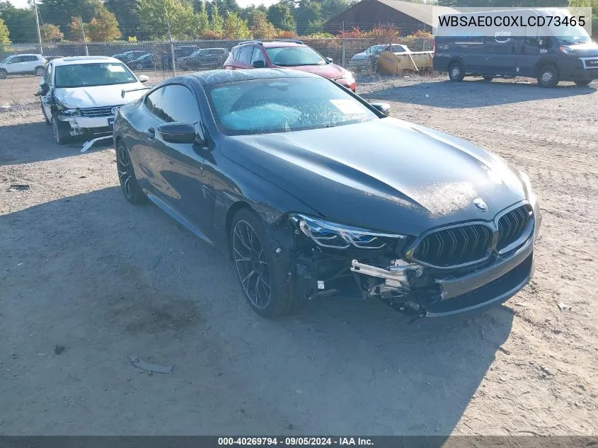 2020 BMW M8 VIN: WBSAE0C0XLCD73465 Lot: 40269794