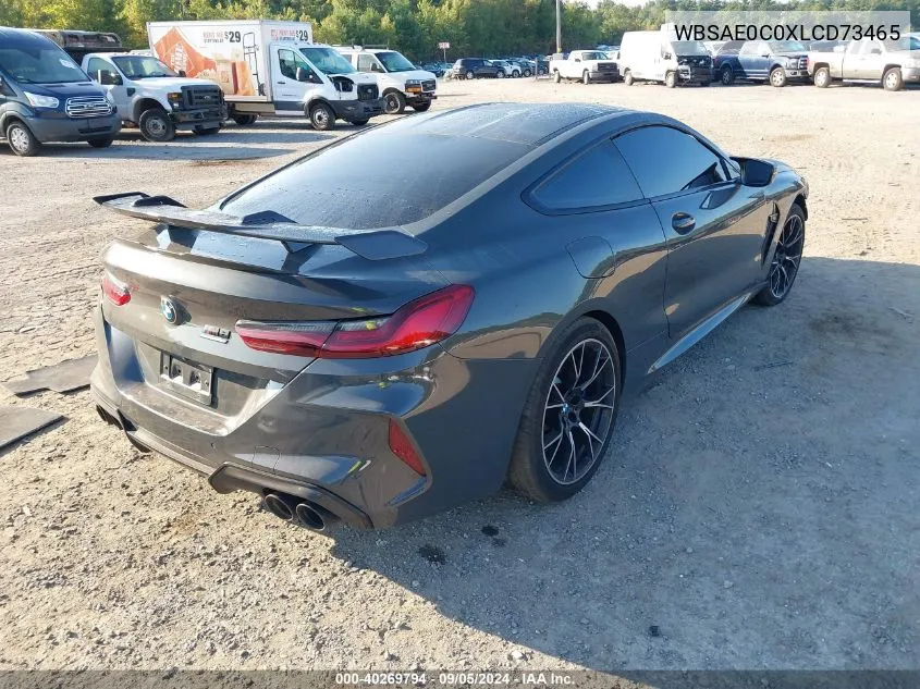 2020 BMW M8 VIN: WBSAE0C0XLCD73465 Lot: 40269794