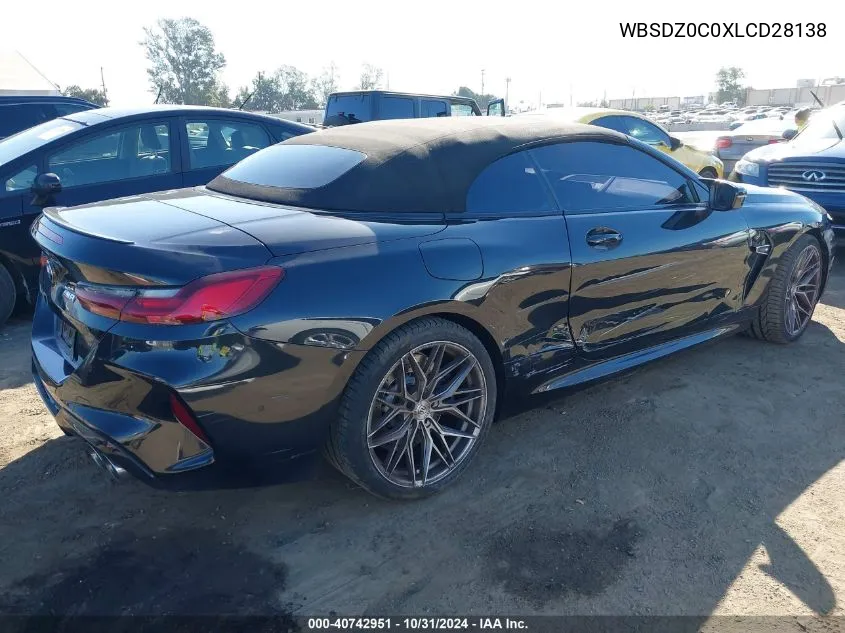 2020 BMW M8 VIN: WBSDZ0C0XLCD28138 Lot: 40742951