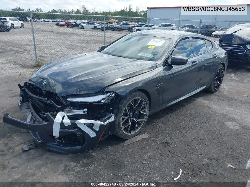 2022 BMW M8 VIN: WBSGV0C08NCJ45653 Lot: 40422749