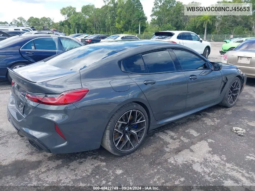 WBSGV0C08NCJ45653 2022 BMW M8 Gran Coupe Competition