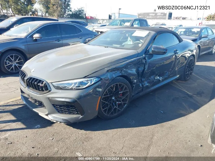 2022 BMW M8 Cabriolet Competition VIN: WBSDZ0C06NCJ12321 Lot: 40901799