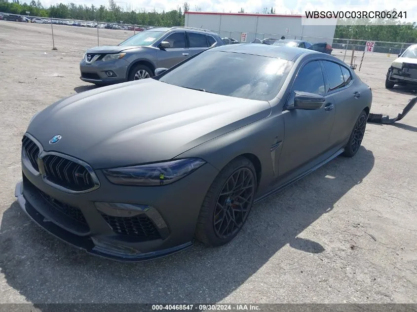 2024 BMW M8 Gran Coupe Competition VIN: WBSGV0C03RCR06241 Lot: 40468547