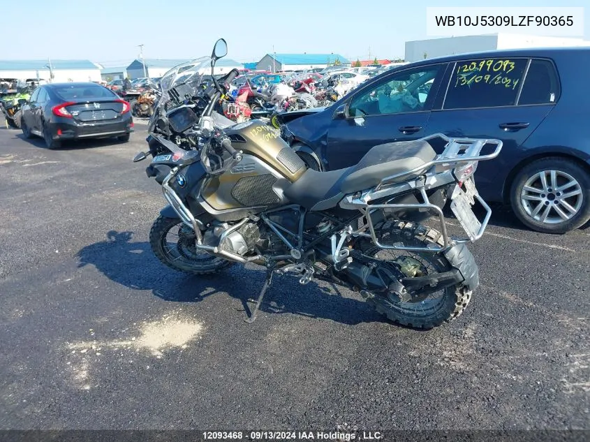 2020 BMW R 1250 Gs Adventure VIN: WB10J5309LZF90365 Lot: 12093468