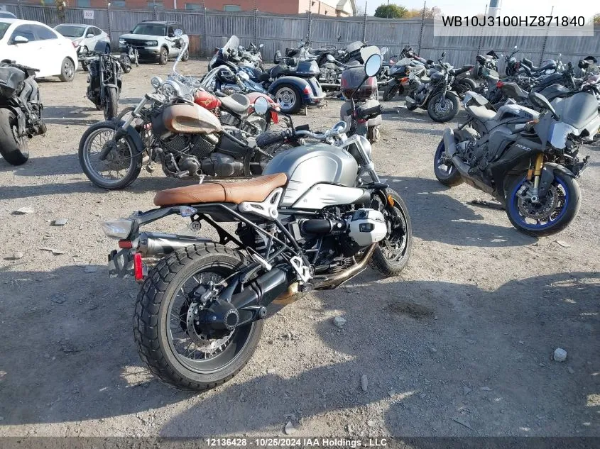 2017 BMW R Nine T Scrambler VIN: WB10J3100HZ871840 Lot: 12136428