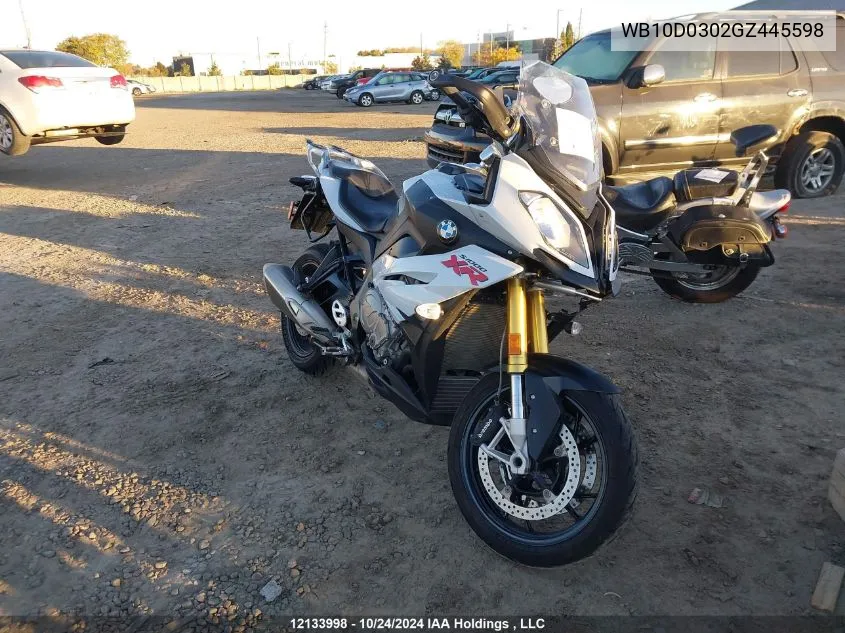 2016 BMW S 1000 Xr VIN: WB10D0302GZ445598 Lot: 12133998