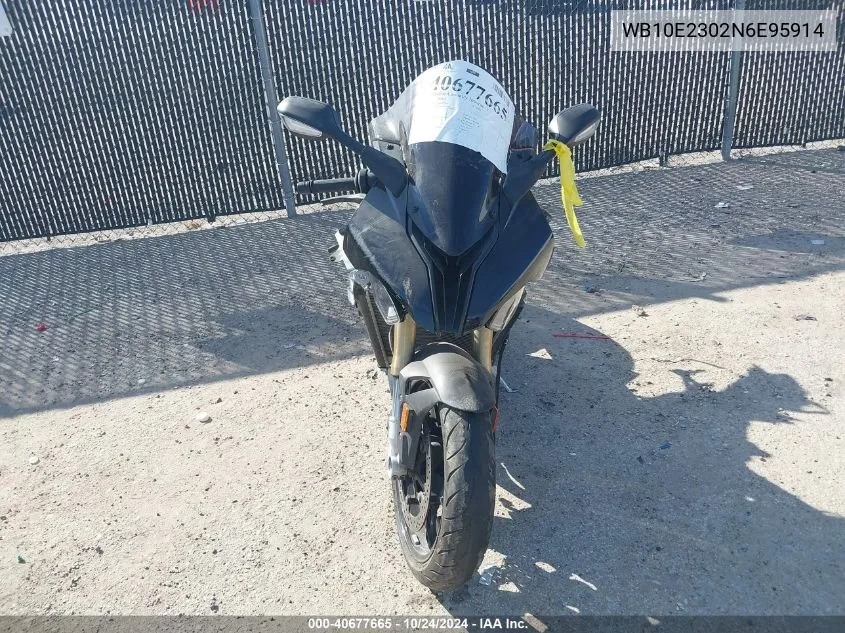 2022 BMW S 1000 Rr VIN: WB10E2302N6E95914 Lot: 40677665