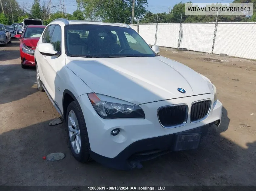 WBAVL1C54CVR81643 2012 BMW X1 28I