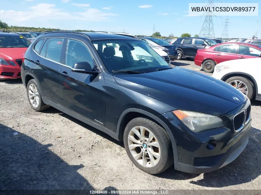 2013 BMW X1 VIN: WBAVL1C53DVR89377 Lot: 12083400