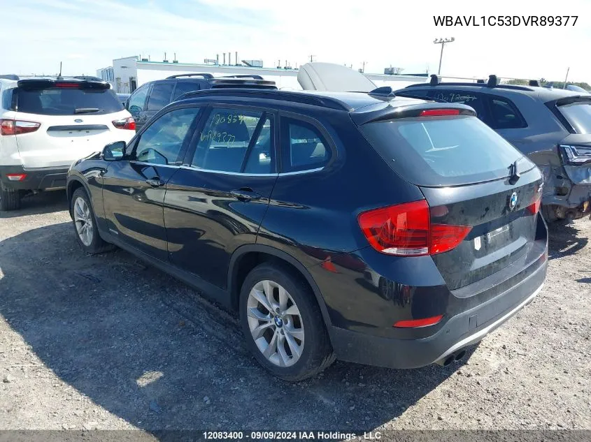 2013 BMW X1 VIN: WBAVL1C53DVR89377 Lot: 12083400