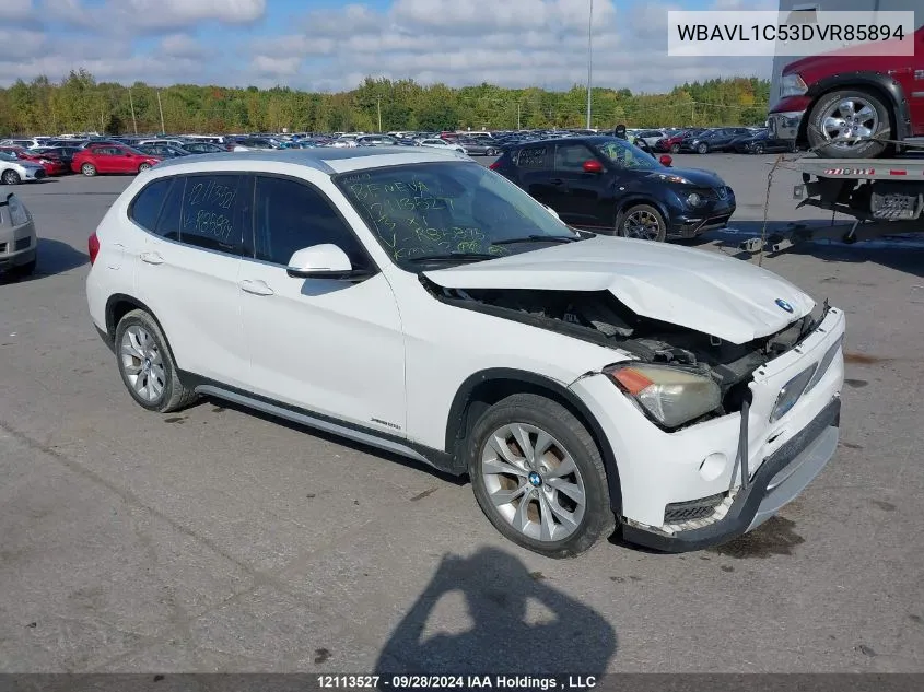 2013 BMW X1 VIN: WBAVL1C53DVR85894 Lot: 12113527